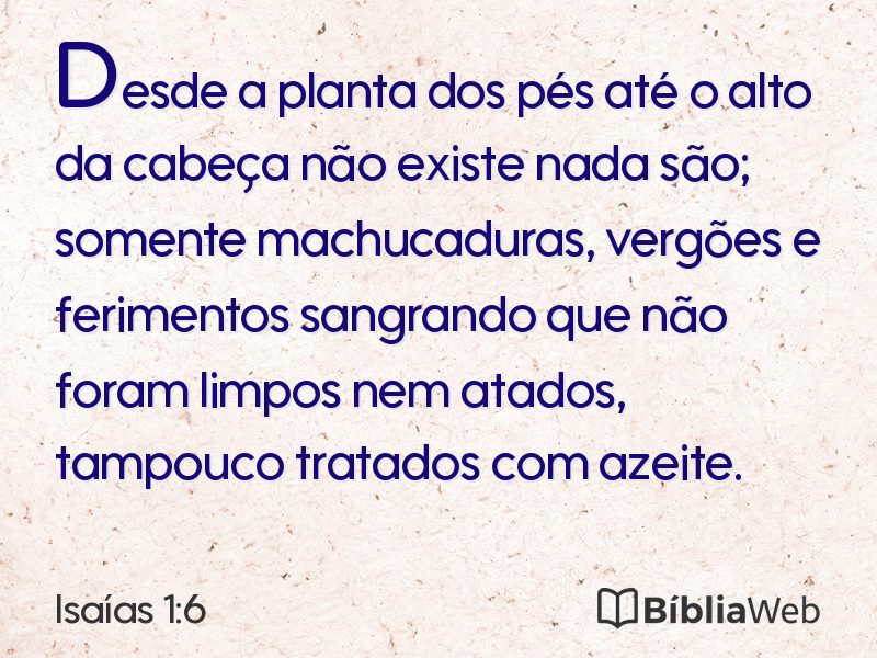 Isaías 1:6 em imagem para compartilhar