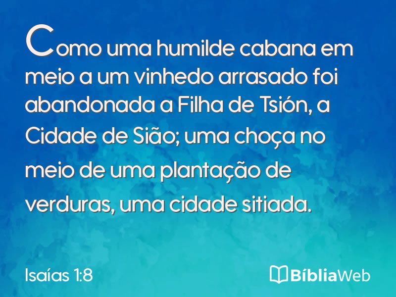 Isaías 1:8 em imagem para compartilhar