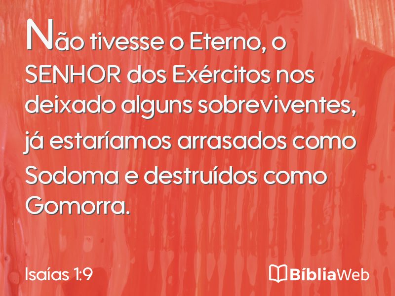 Isaías 1:9 em imagem para compartilhar