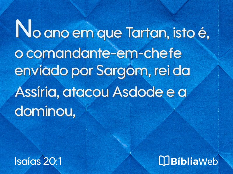 Isaías 20:1 em imagem para compartilhar