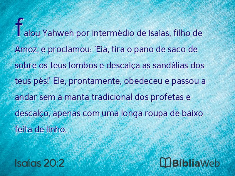Isaías 20:2 em imagem para compartilhar
