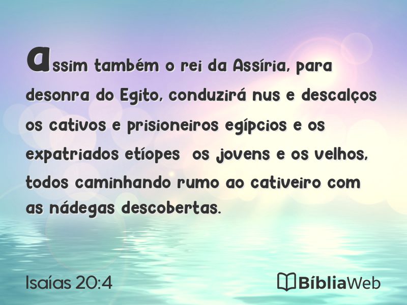 Isaías 20:4 em imagem para compartilhar