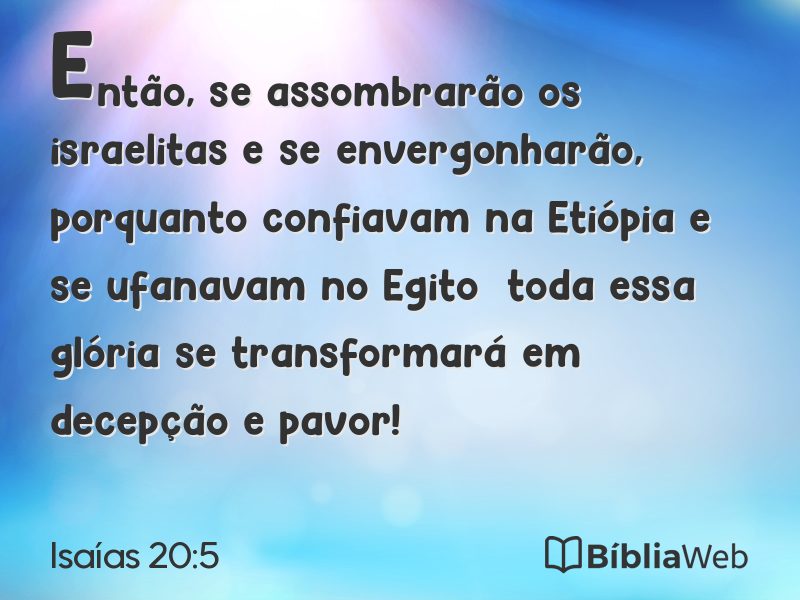 Isaías 20:5 em imagem para compartilhar