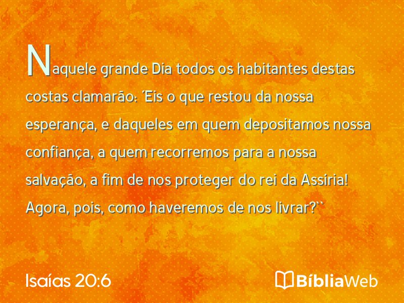 Isaías 20:6 em imagem para compartilhar
