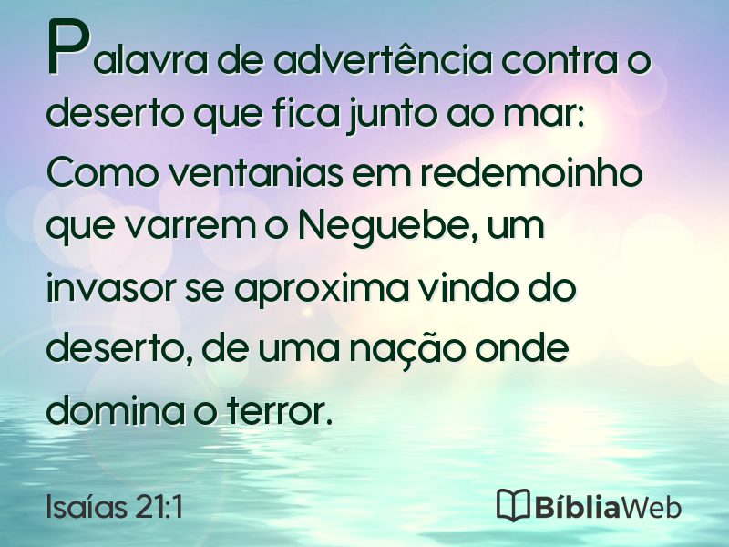 Isaías 21:1 em imagem para compartilhar