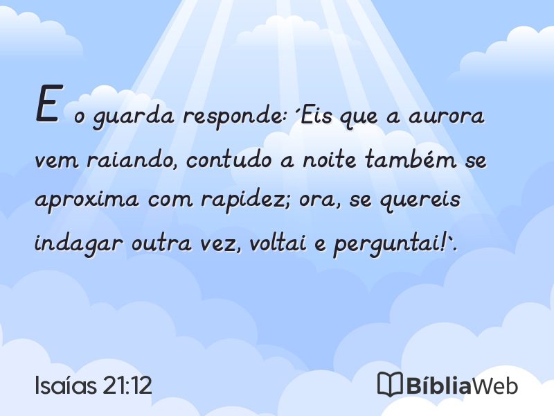 Isaías 21:12 em imagem para compartilhar