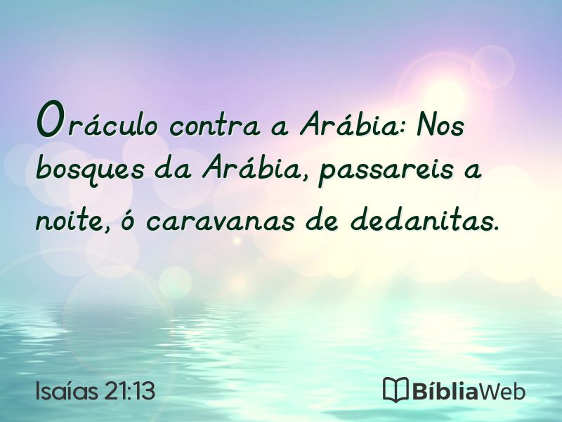 Isaías 21:13 em imagem para compartilhar