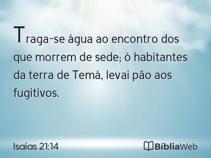 Isaías 21:14 em imagem para compartilhar