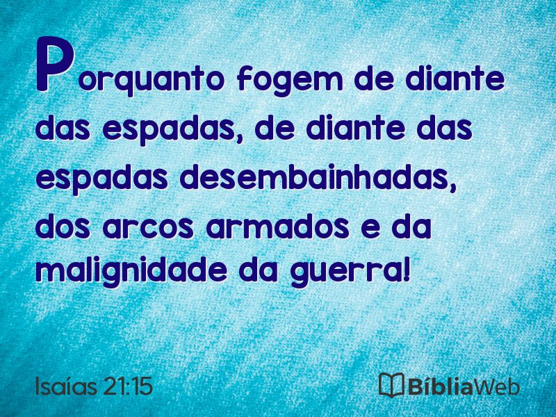 Isaías 21:15 em imagem para compartilhar