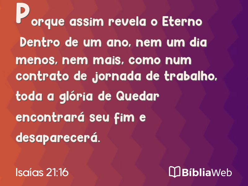 Isaías 21:16 em imagem para compartilhar
