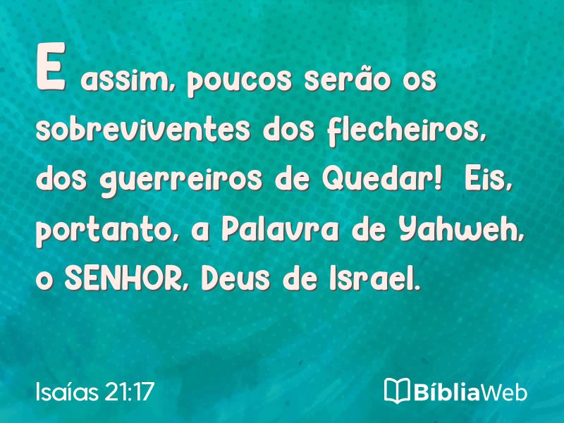 Isaías 21:17 em imagem para compartilhar