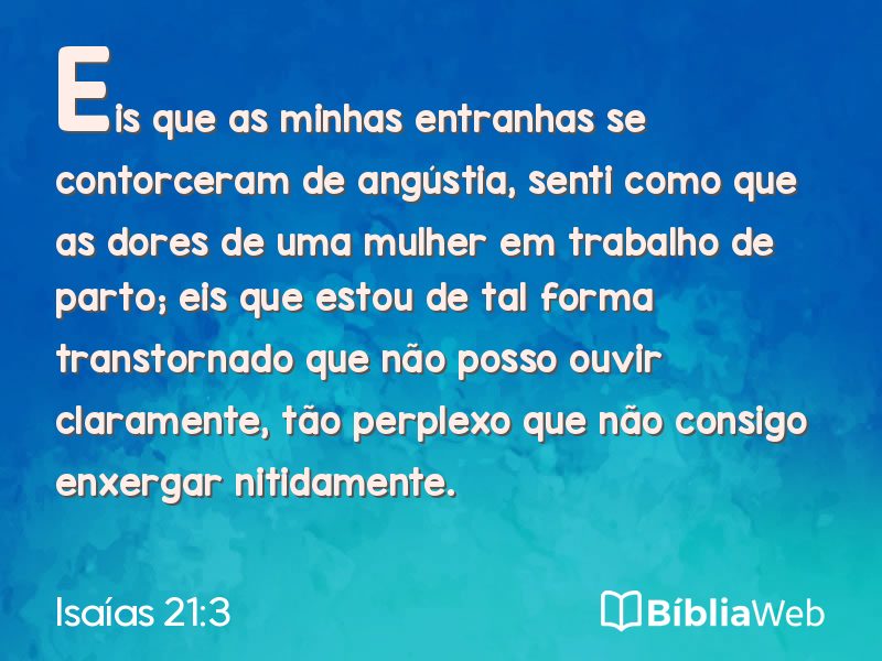 Isaías 21:3 em imagem para compartilhar