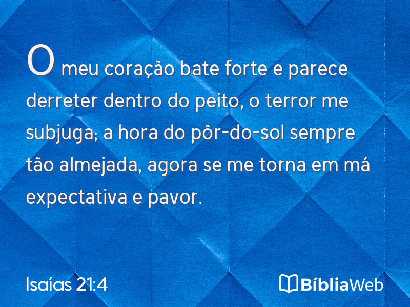 Isaías 21:4 em imagem para compartilhar