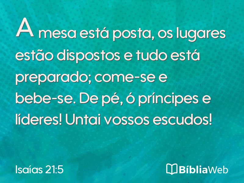 Isaías 21:5 em imagem para compartilhar