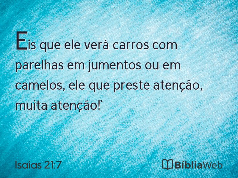 Isaías 21:7 em imagem para compartilhar