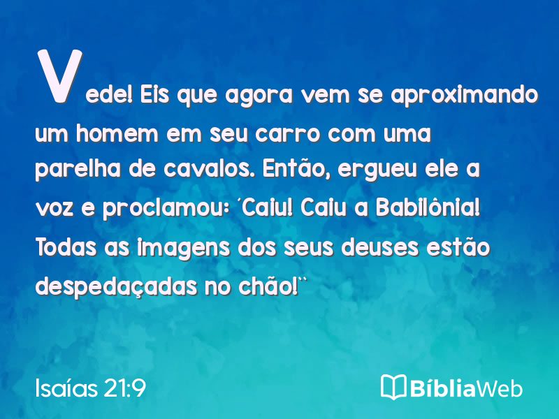 Isaías 21:9 em imagem para compartilhar