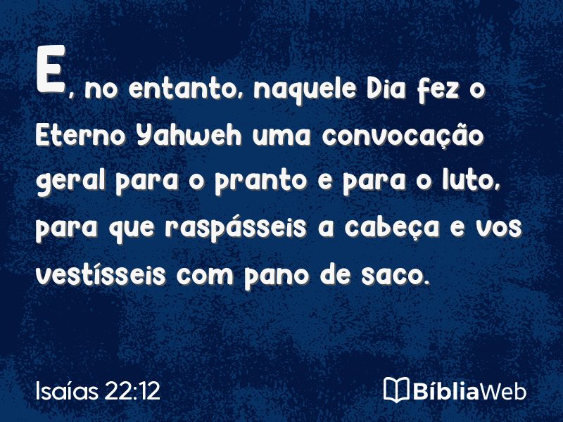 Isaías 22:12 em imagem para compartilhar