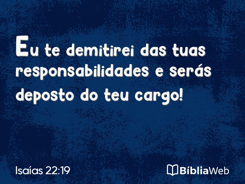 Isaías 22:19 em imagem para compartilhar
