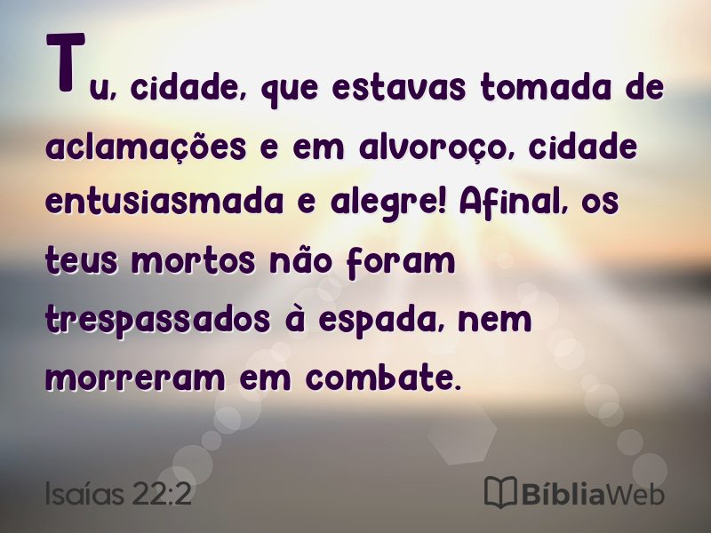 Isaías 22:2 em imagem para compartilhar