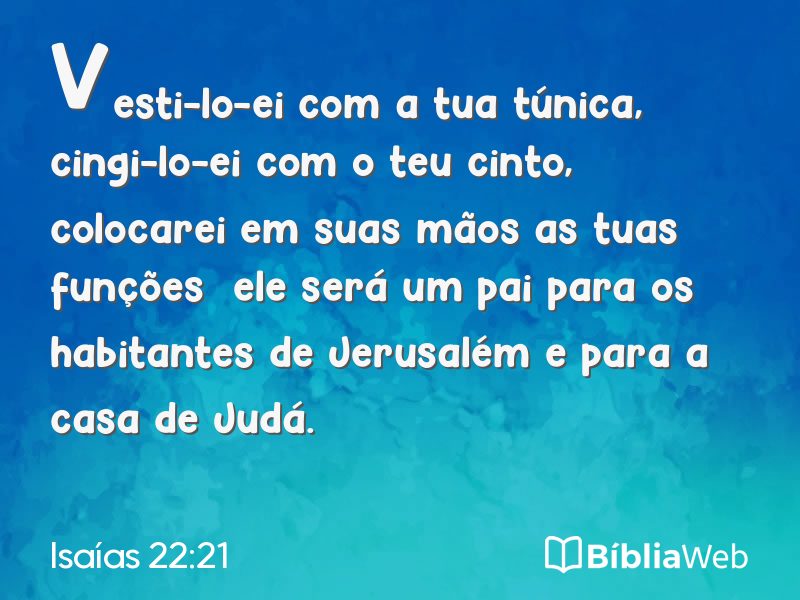 Isaías 22:21 em imagem para compartilhar
