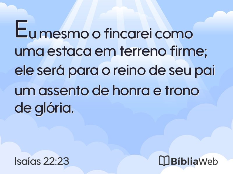 Isaías 22:23 em imagem para compartilhar