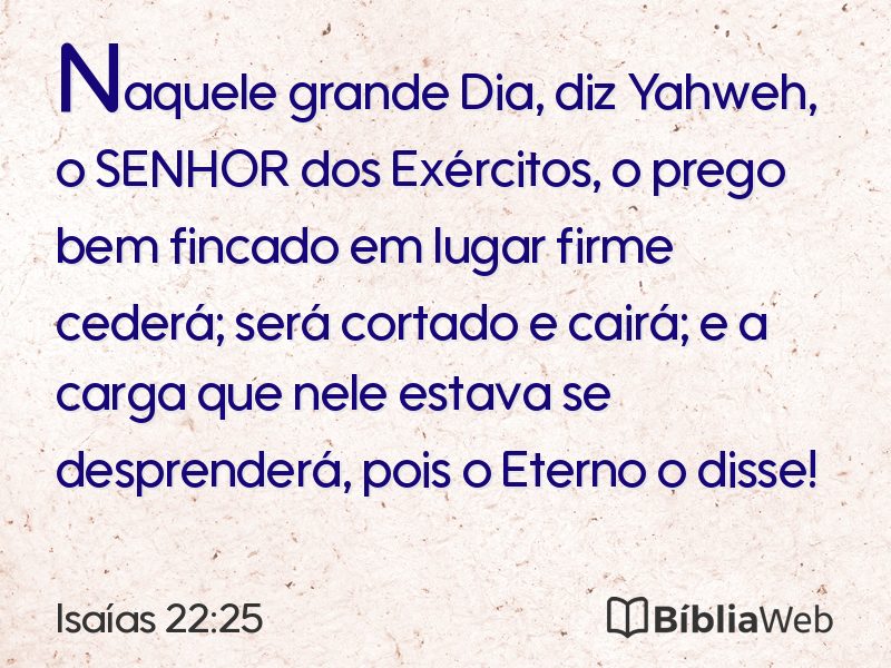 Isaías 22:25 em imagem para compartilhar