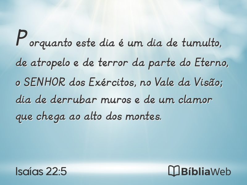 Isaías 22:5 em imagem para compartilhar