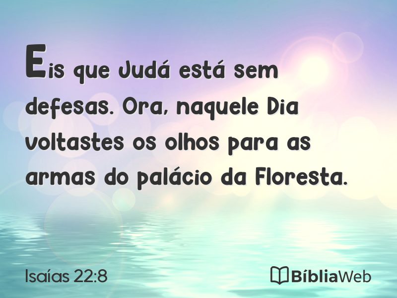 Isaías 22:8 em imagem para compartilhar