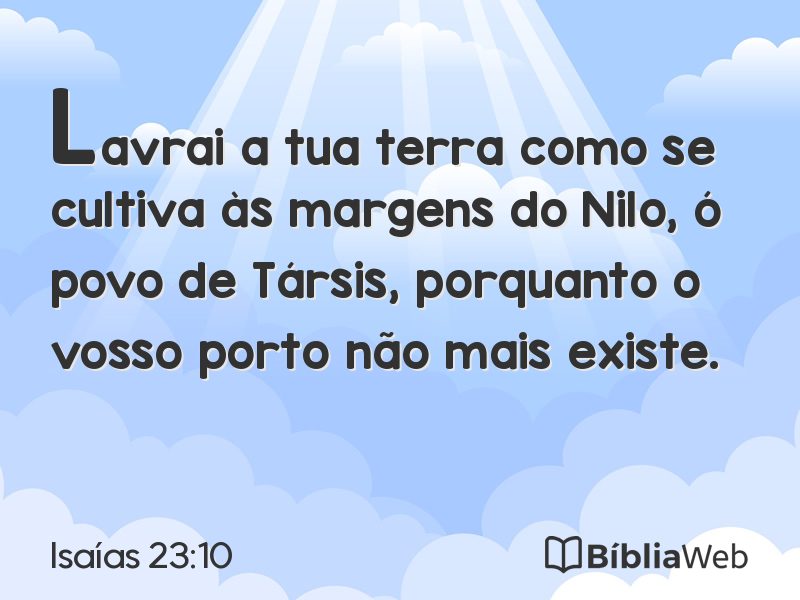 Isaías 23:10 em imagem para compartilhar
