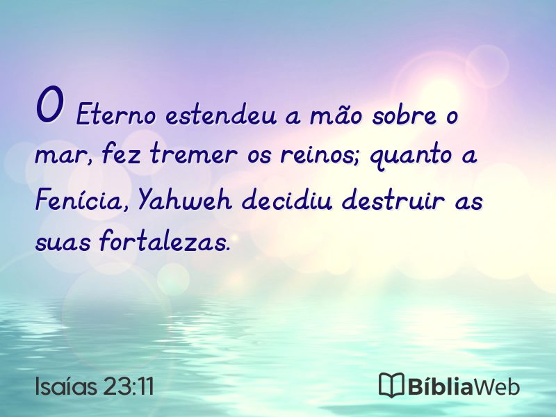 Isaías 23:11 em imagem para compartilhar