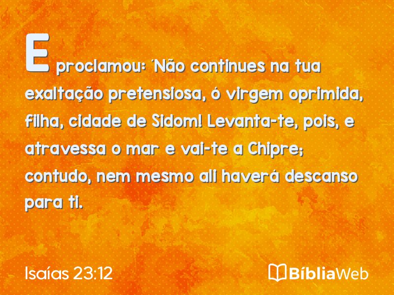 Isaías 23:12 em imagem para compartilhar