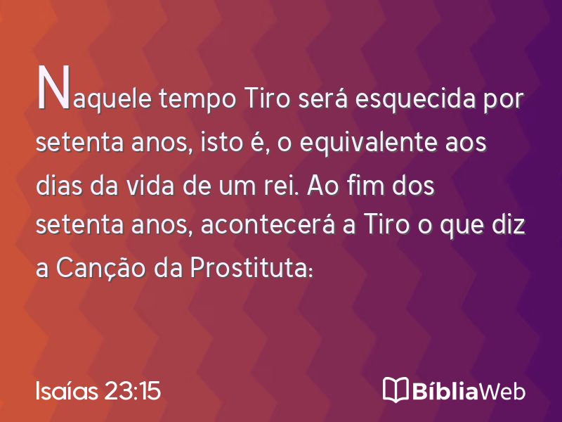 Isaías 23:15 em imagem para compartilhar
