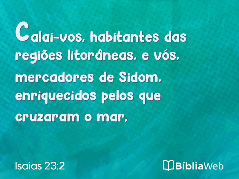 Isaías 23:2 em imagem para compartilhar