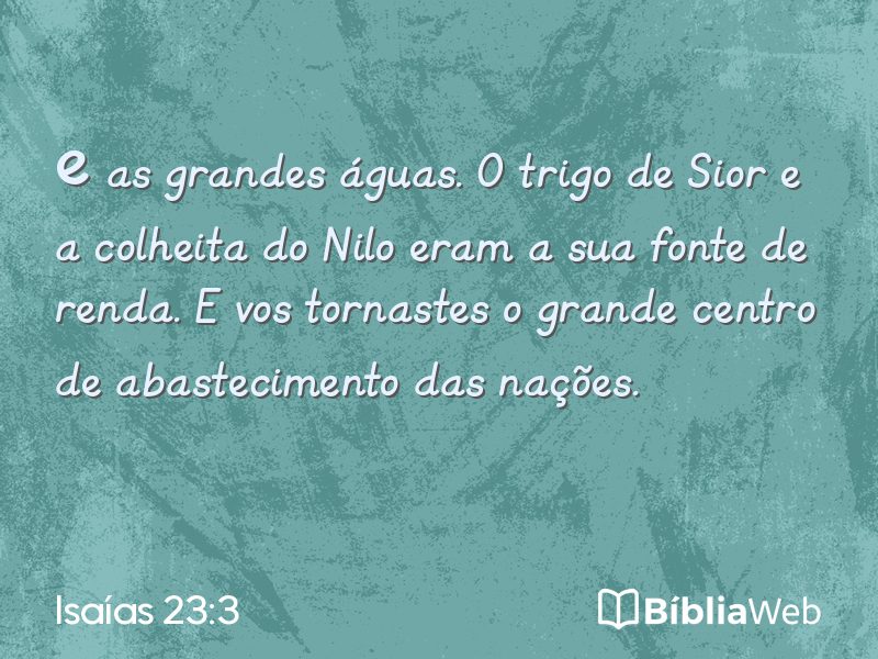 Isaías 23:3 em imagem para compartilhar