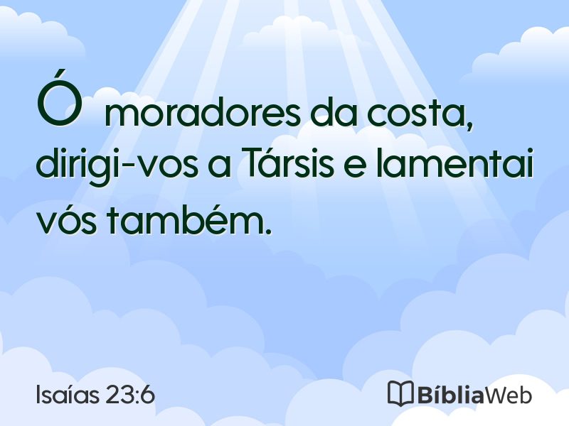 Isaías 23:6 em imagem para compartilhar
