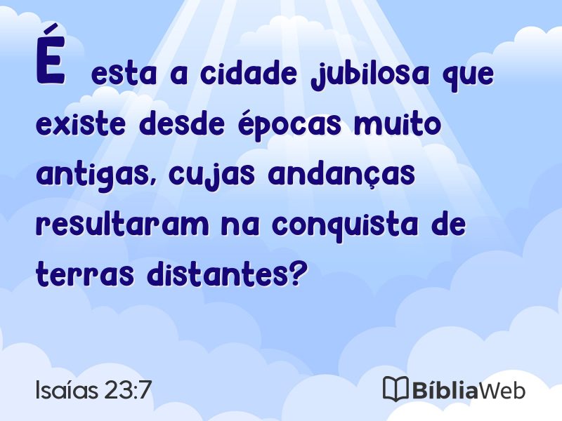 Isaías 23:7 em imagem para compartilhar