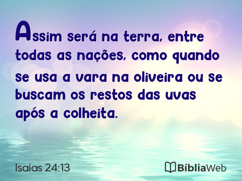Isaías 24:13 em imagem para compartilhar