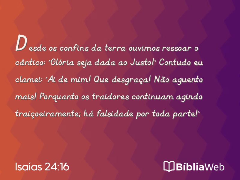 Isaías 24:16 em imagem para compartilhar