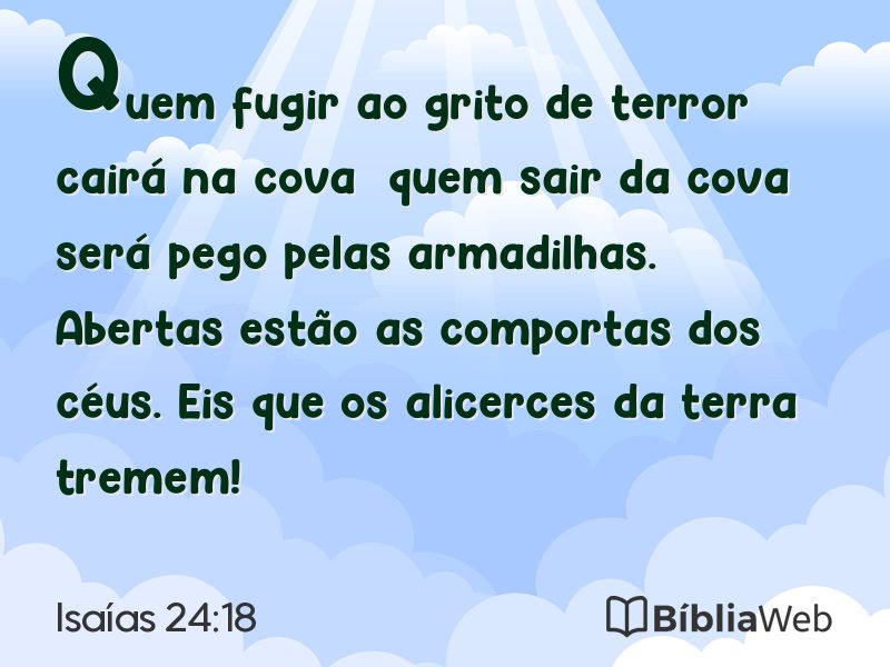 Isaías 24:18 em imagem para compartilhar