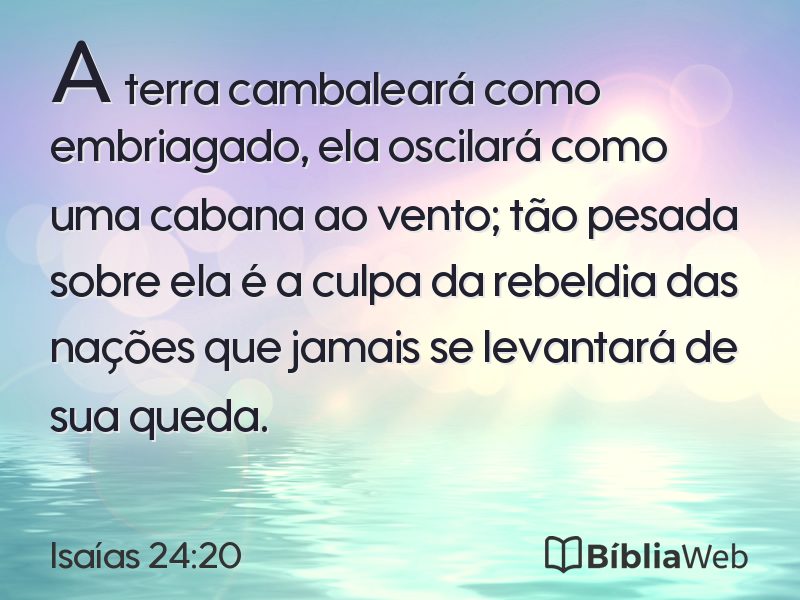 Isaías 24:20 em imagem para compartilhar