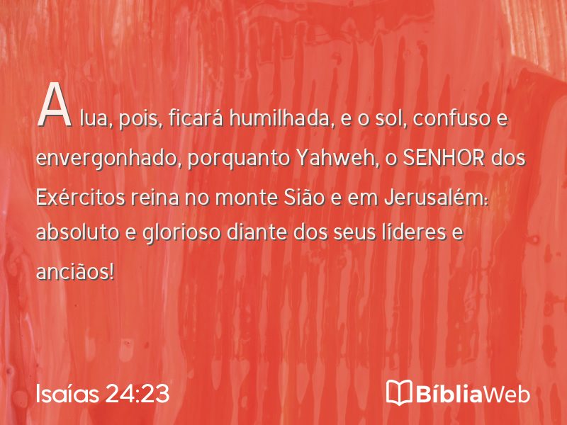 Isaías 24:23 em imagem para compartilhar