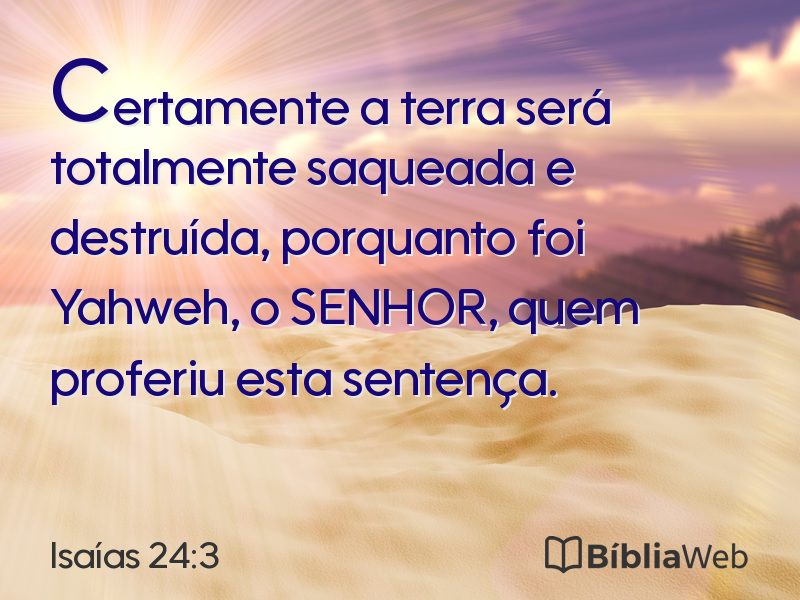 Isaías 24:3 em imagem para compartilhar