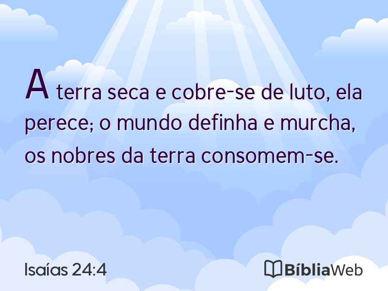 Isaías 24:4 em imagem para compartilhar