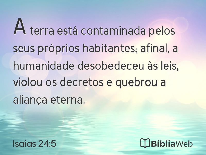 Isaías 24:5 em imagem para compartilhar
