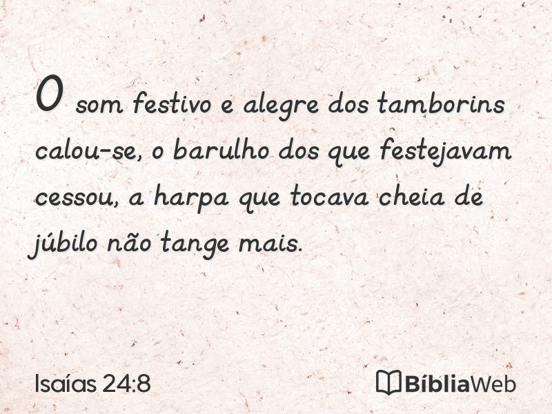 Isaías 24:8 em imagem para compartilhar
