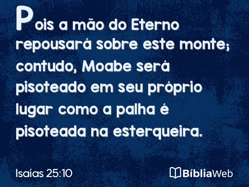 Isaías 25:10 em imagem para compartilhar