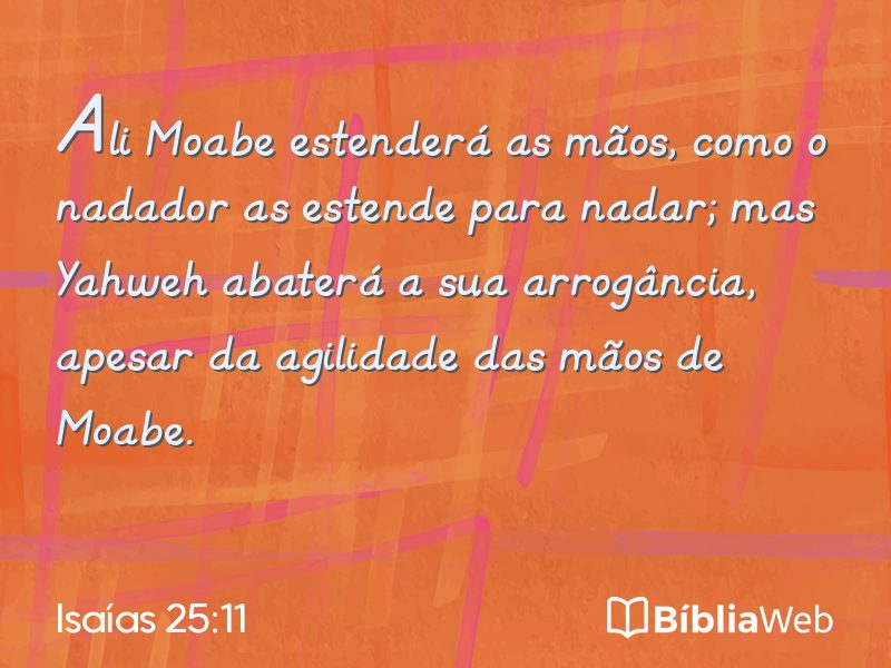 Isaías 25:11 em imagem para compartilhar