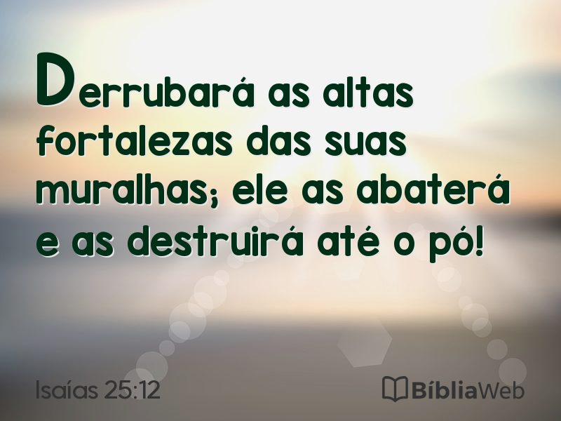 Isaías 25:12 em imagem para compartilhar