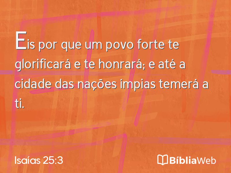 Isaías 25:3 em imagem para compartilhar