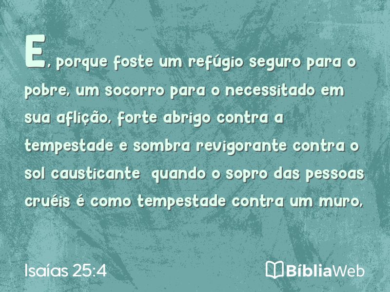 Isaías 25:4 em imagem para compartilhar